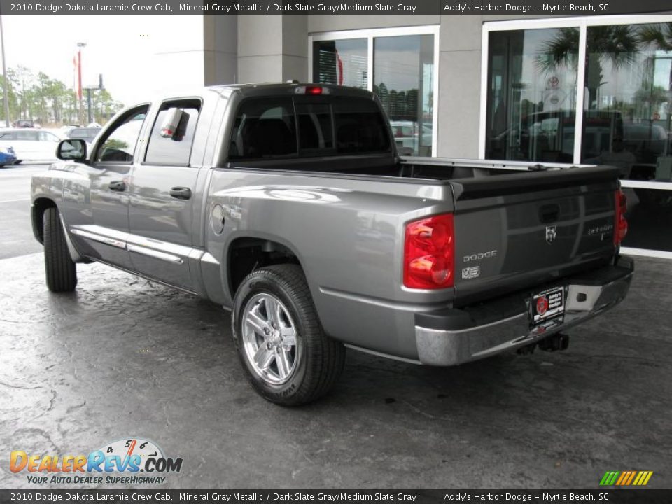 2010 Dodge Dakota Laramie Crew Cab Mineral Gray Metallic / Dark Slate Gray/Medium Slate Gray Photo #8