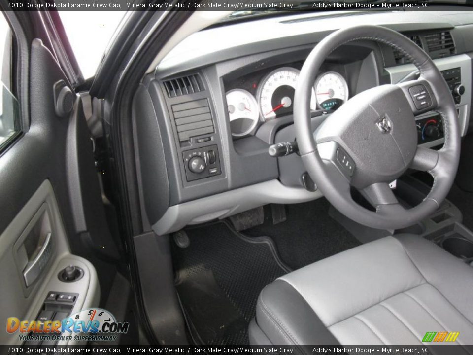 2010 Dodge Dakota Laramie Crew Cab Mineral Gray Metallic / Dark Slate Gray/Medium Slate Gray Photo #13