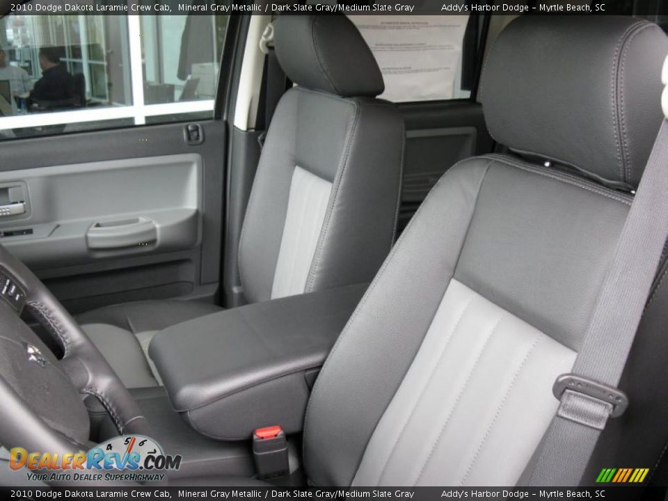 2010 Dodge Dakota Laramie Crew Cab Mineral Gray Metallic / Dark Slate Gray/Medium Slate Gray Photo #14