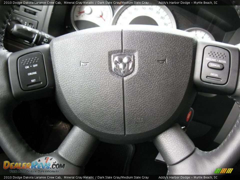 2010 Dodge Dakota Laramie Crew Cab Mineral Gray Metallic / Dark Slate Gray/Medium Slate Gray Photo #23