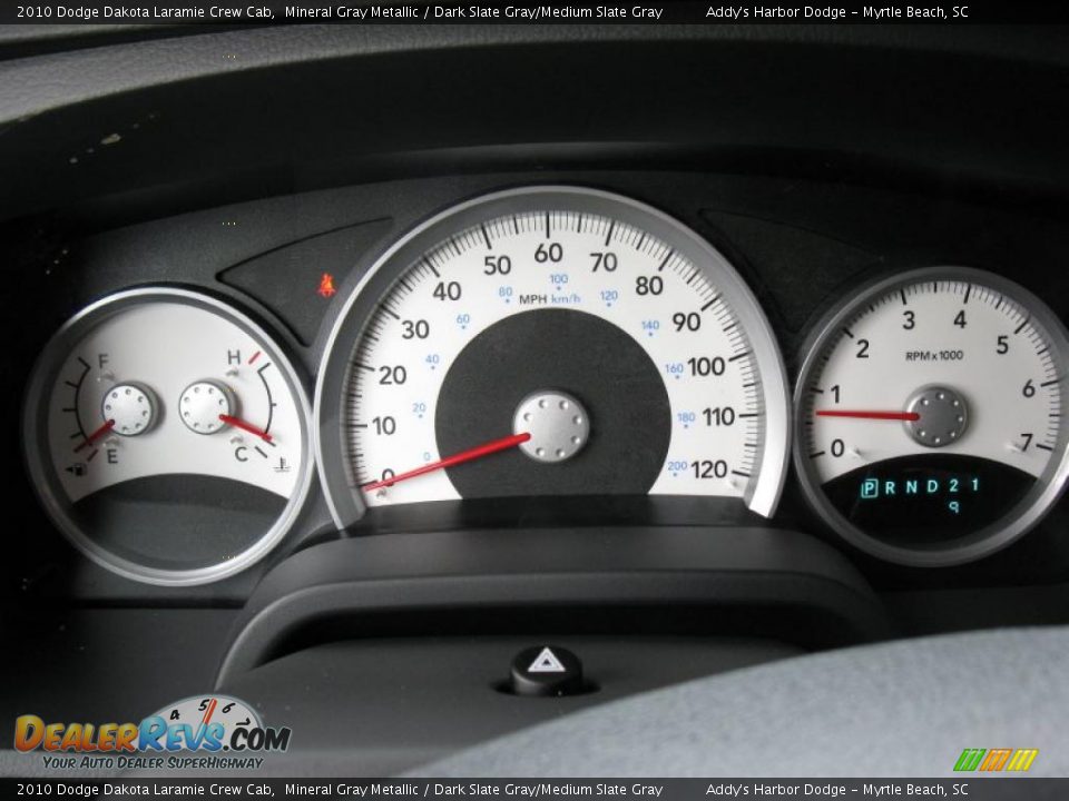 2010 Dodge Dakota Laramie Crew Cab Mineral Gray Metallic / Dark Slate Gray/Medium Slate Gray Photo #25