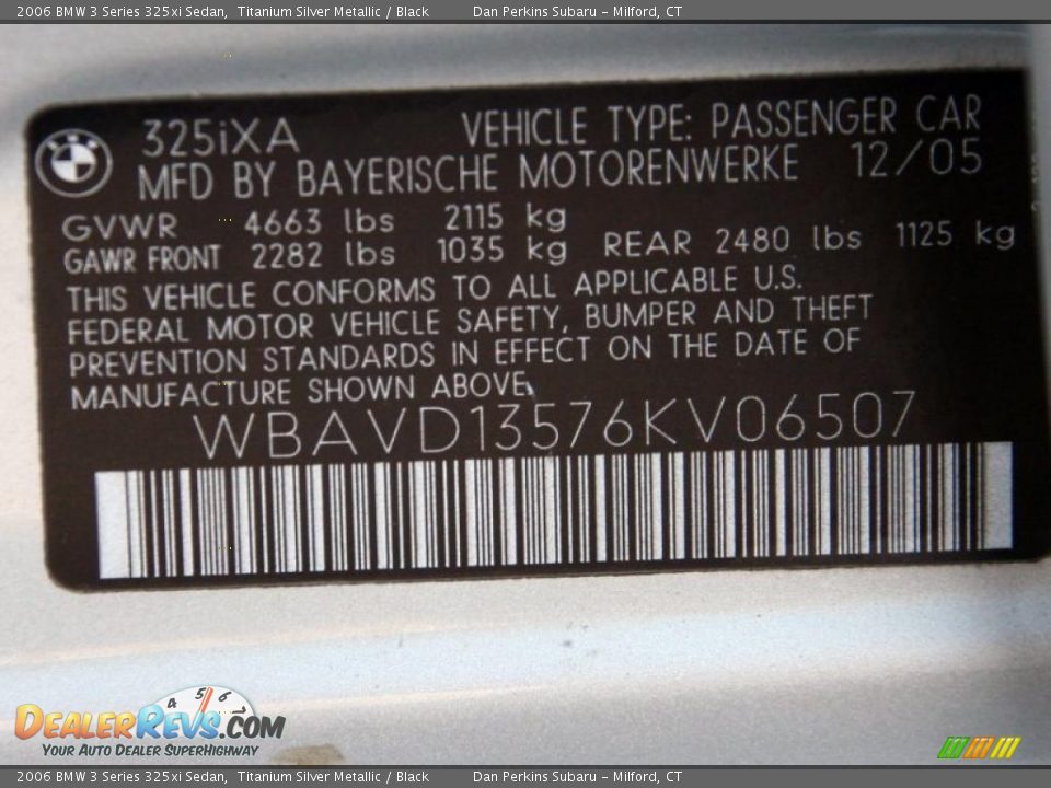 2006 BMW 3 Series 325xi Sedan Titanium Silver Metallic / Black Photo #26