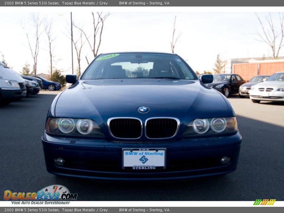 2003 BMW 5 Series 530i Sedan Topaz Blue Metallic / Grey Photo #1