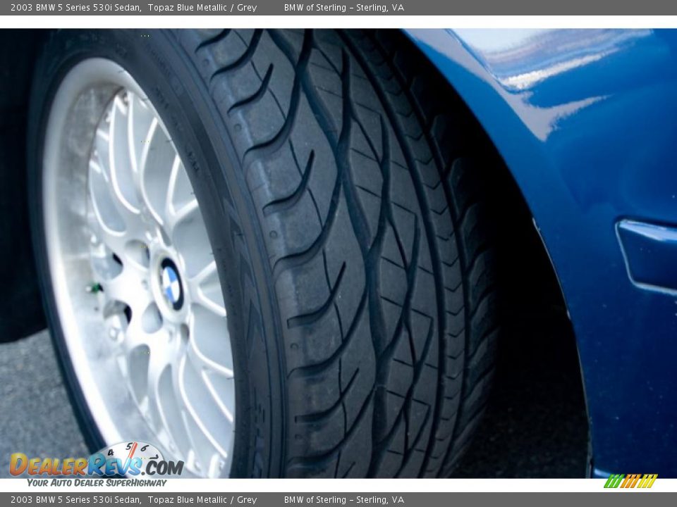 2003 BMW 5 Series 530i Sedan Topaz Blue Metallic / Grey Photo #16