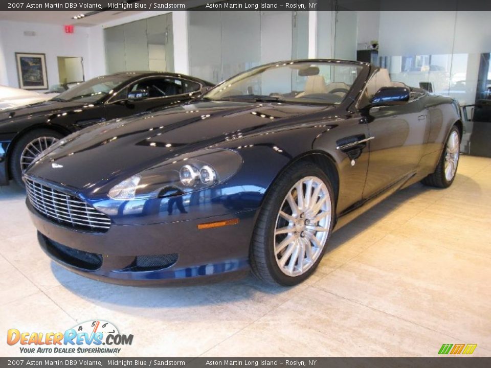 2007 Aston Martin DB9 Volante Midnight Blue / Sandstorm Photo #3