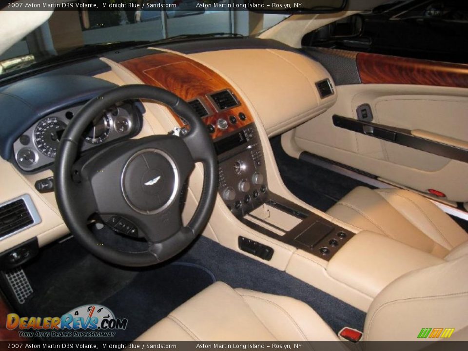 2007 Aston Martin DB9 Volante Midnight Blue / Sandstorm Photo #6