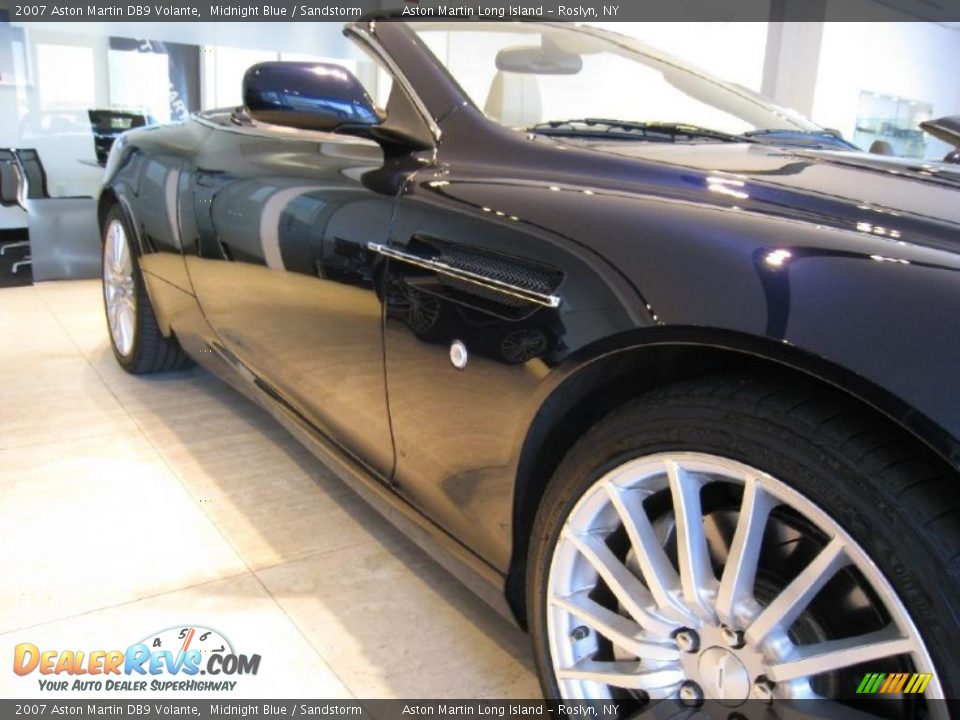 2007 Aston Martin DB9 Volante Midnight Blue / Sandstorm Photo #12