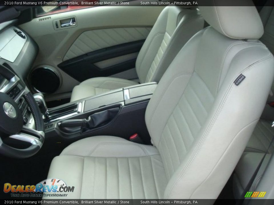 2010 Ford Mustang V6 Premium Convertible Brilliant Silver Metallic / Stone Photo #8