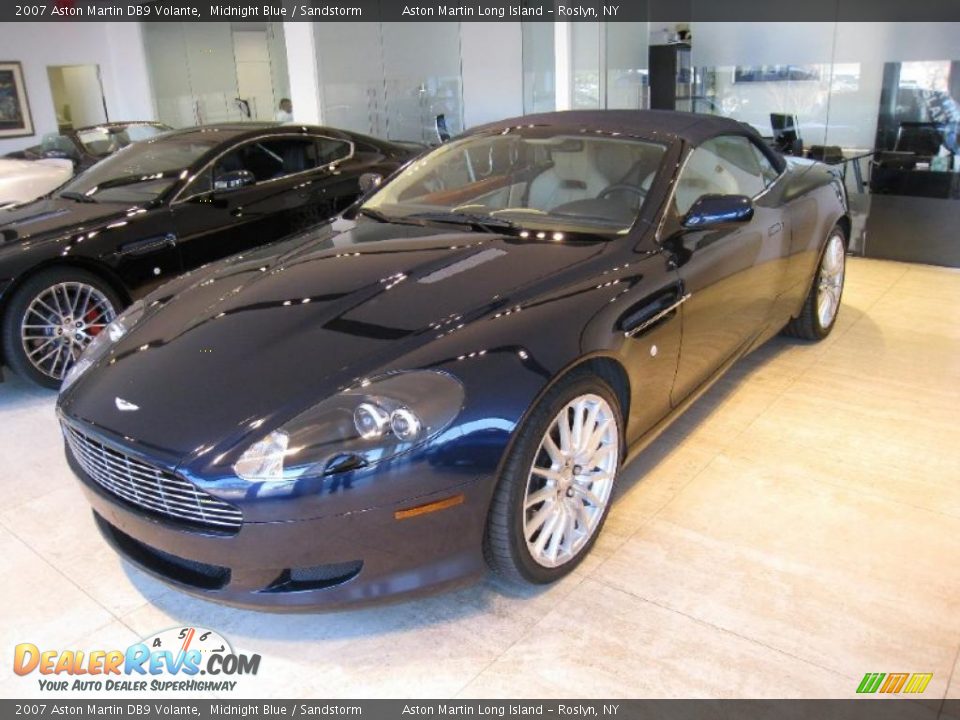 2007 Aston Martin DB9 Volante Midnight Blue / Sandstorm Photo #15
