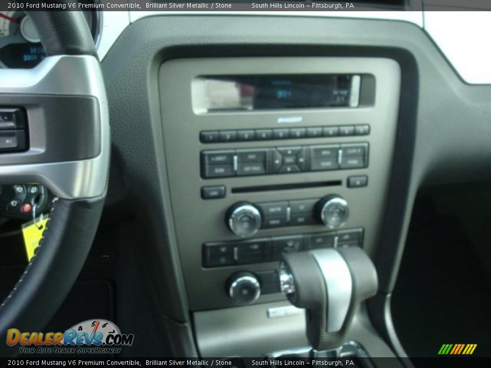 2010 Ford Mustang V6 Premium Convertible Brilliant Silver Metallic / Stone Photo #13