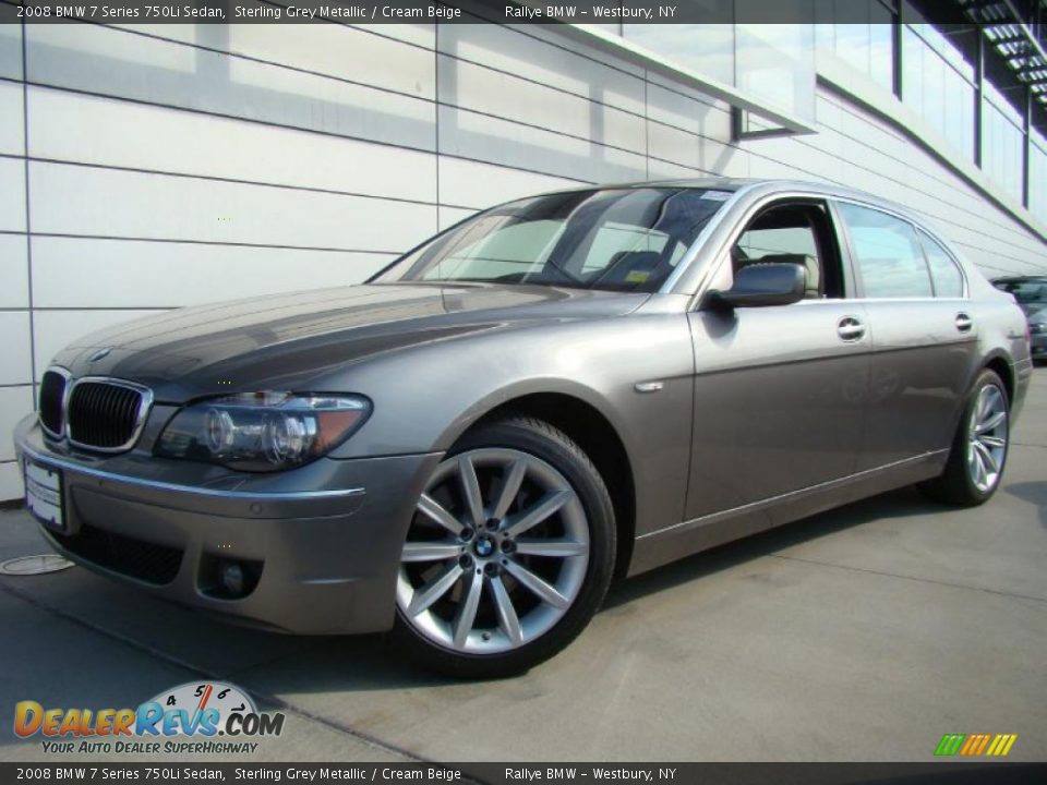 2008 BMW 7 Series 750Li Sedan Sterling Grey Metallic / Cream Beige Photo #1