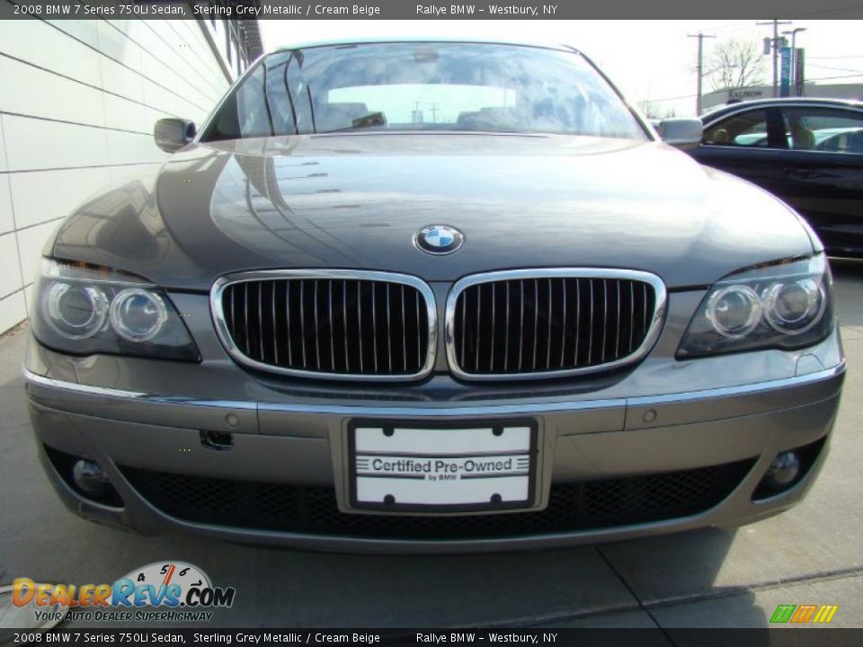2008 BMW 7 Series 750Li Sedan Sterling Grey Metallic / Cream Beige Photo #2