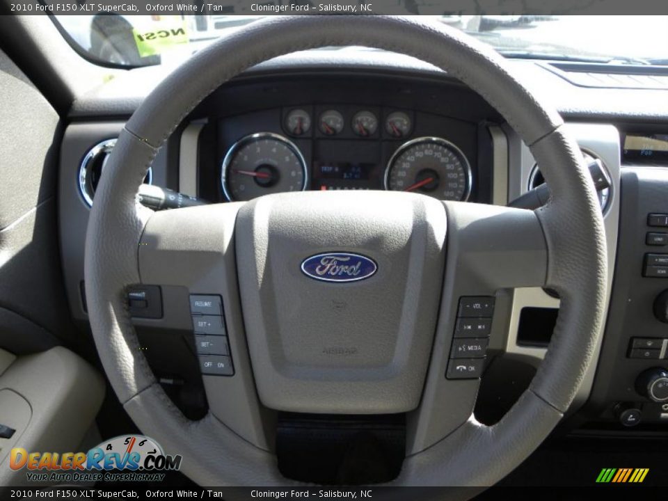2010 Ford F150 XLT SuperCab Oxford White / Tan Photo #19