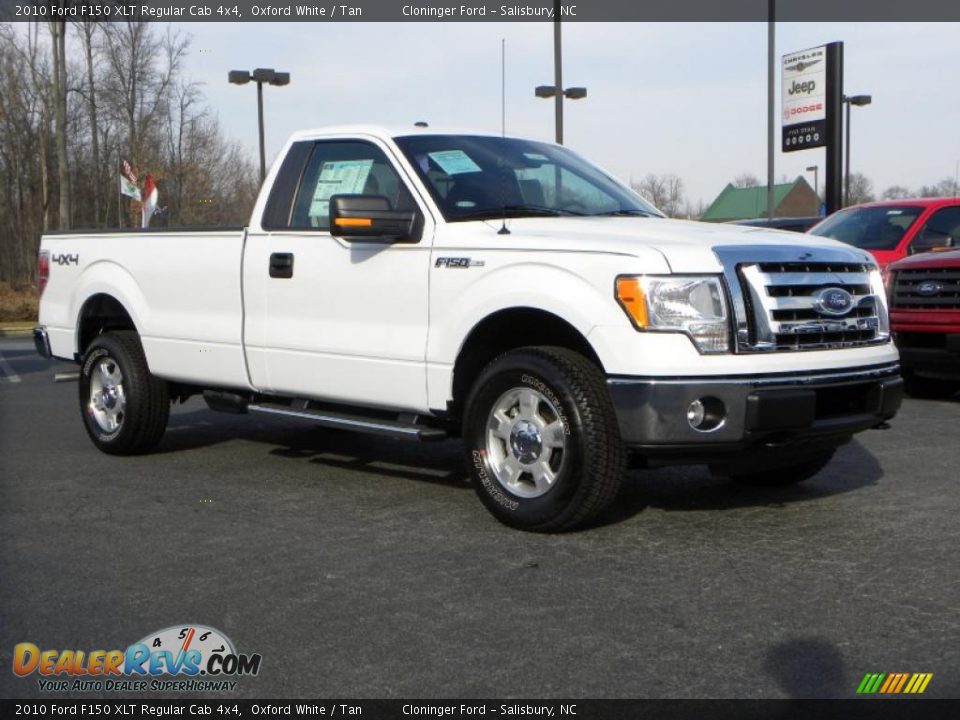 2010 Ford F150 XLT Regular Cab 4x4 Oxford White / Tan Photo #1
