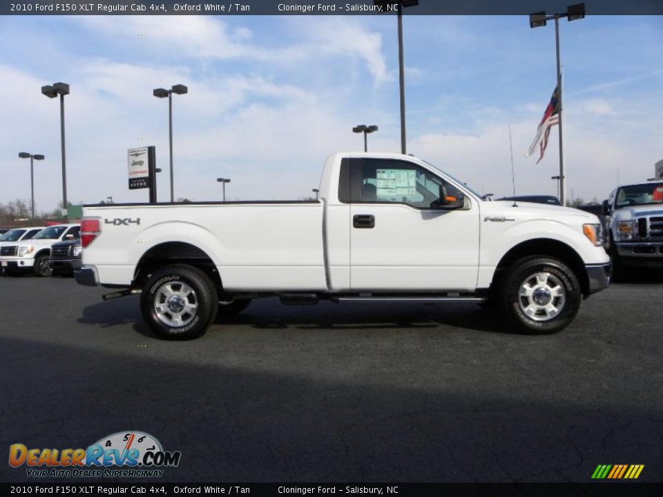 2010 Ford F150 XLT Regular Cab 4x4 Oxford White / Tan Photo #2