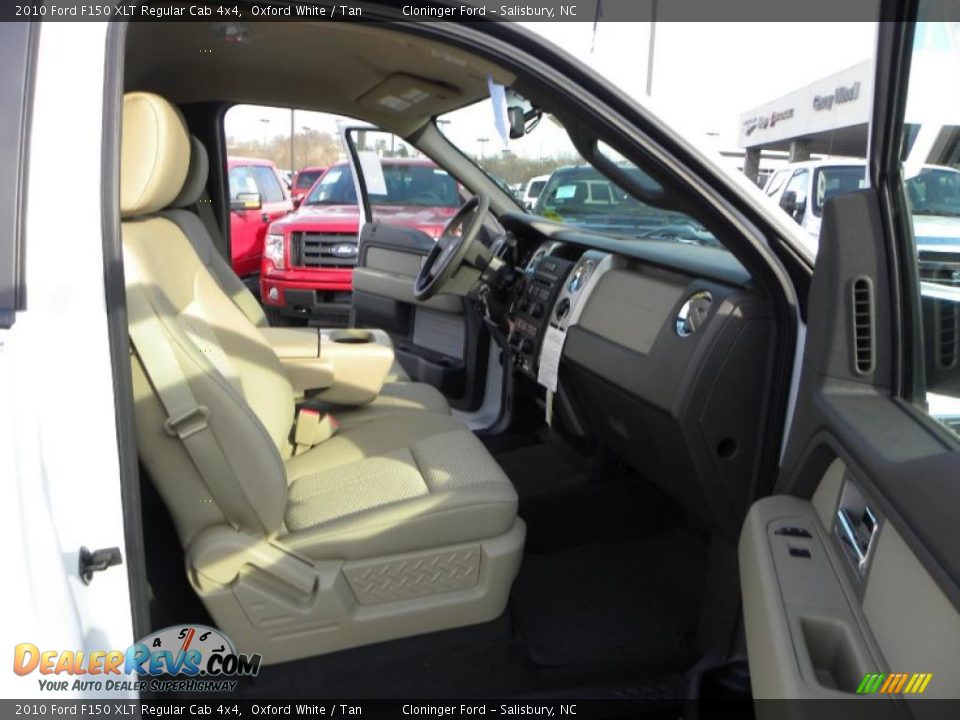 2010 Ford F150 XLT Regular Cab 4x4 Oxford White / Tan Photo #11