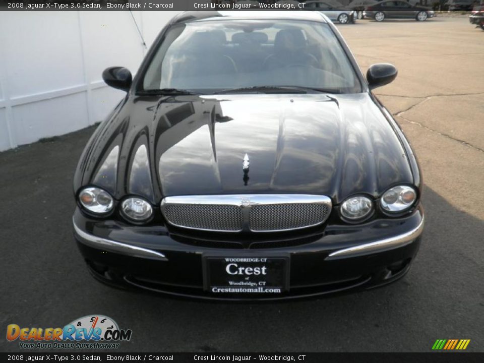2008 Jaguar X-Type 3.0 Sedan Ebony Black / Charcoal Photo #2