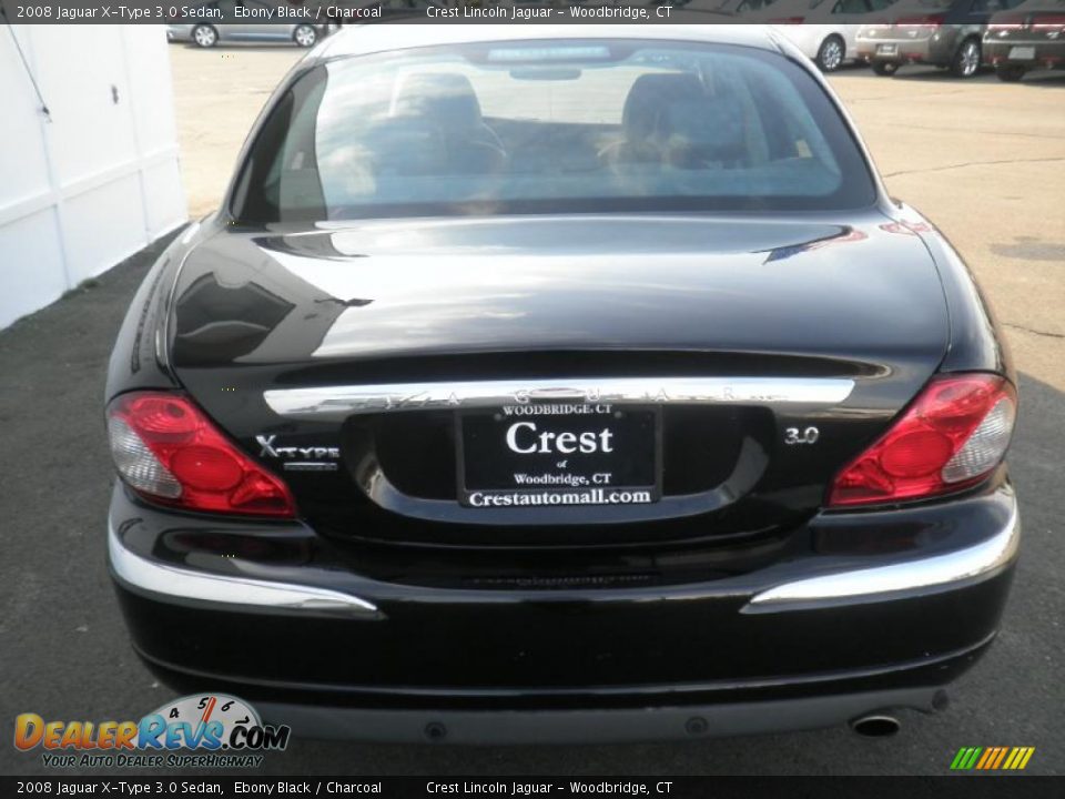 2008 Jaguar X-Type 3.0 Sedan Ebony Black / Charcoal Photo #4