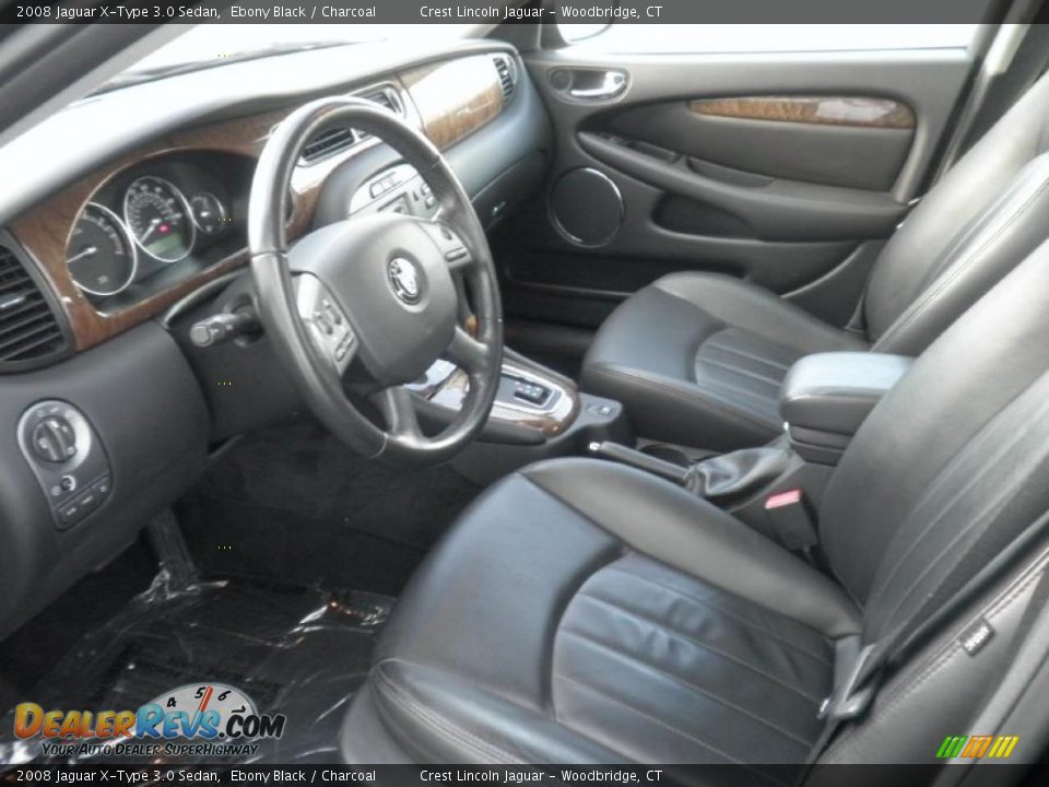 2008 Jaguar X-Type 3.0 Sedan Ebony Black / Charcoal Photo #6
