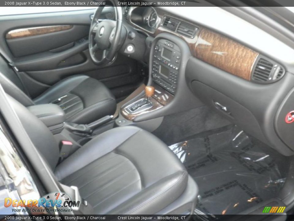 2008 Jaguar X-Type 3.0 Sedan Ebony Black / Charcoal Photo #7