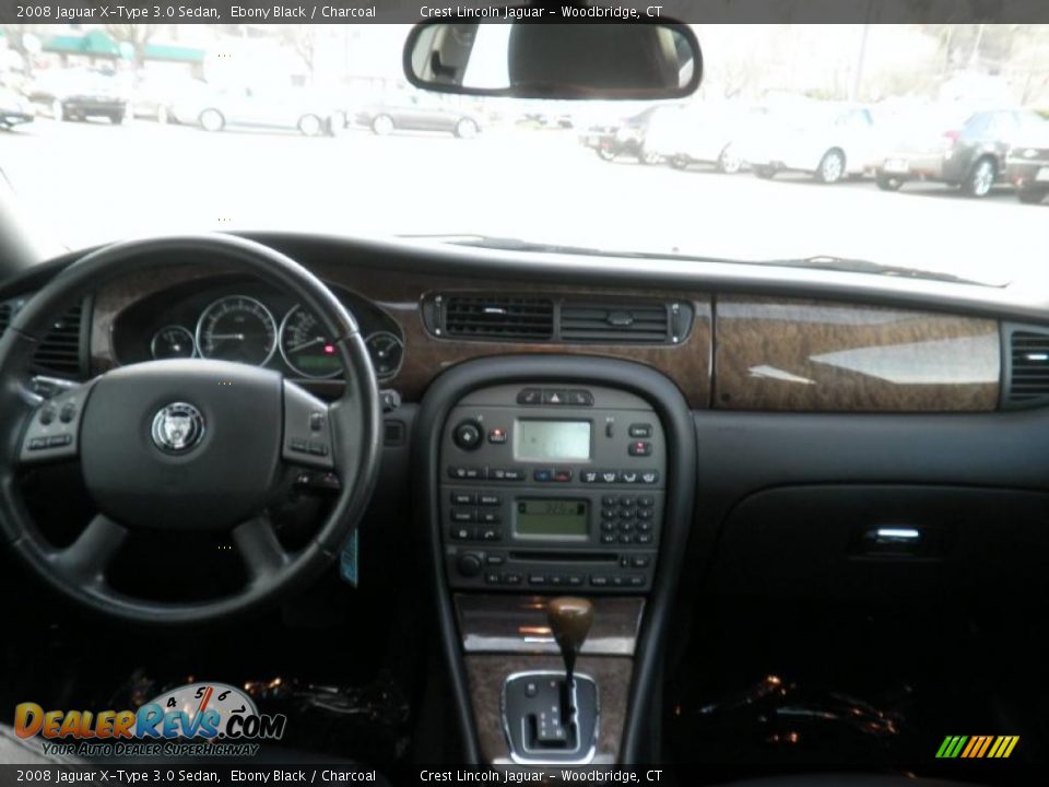 2008 Jaguar X-Type 3.0 Sedan Ebony Black / Charcoal Photo #8