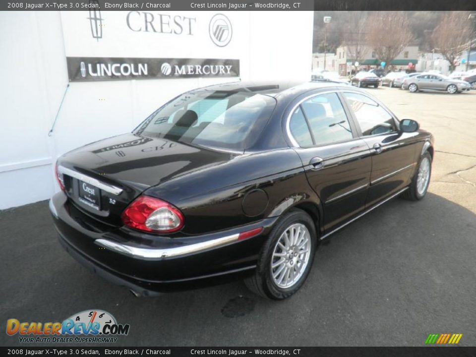 2008 Jaguar X-Type 3.0 Sedan Ebony Black / Charcoal Photo #11