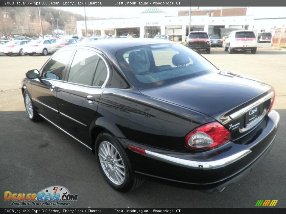 2008 Jaguar X-Type 3.0 Sedan Ebony Black / Charcoal Photo #12