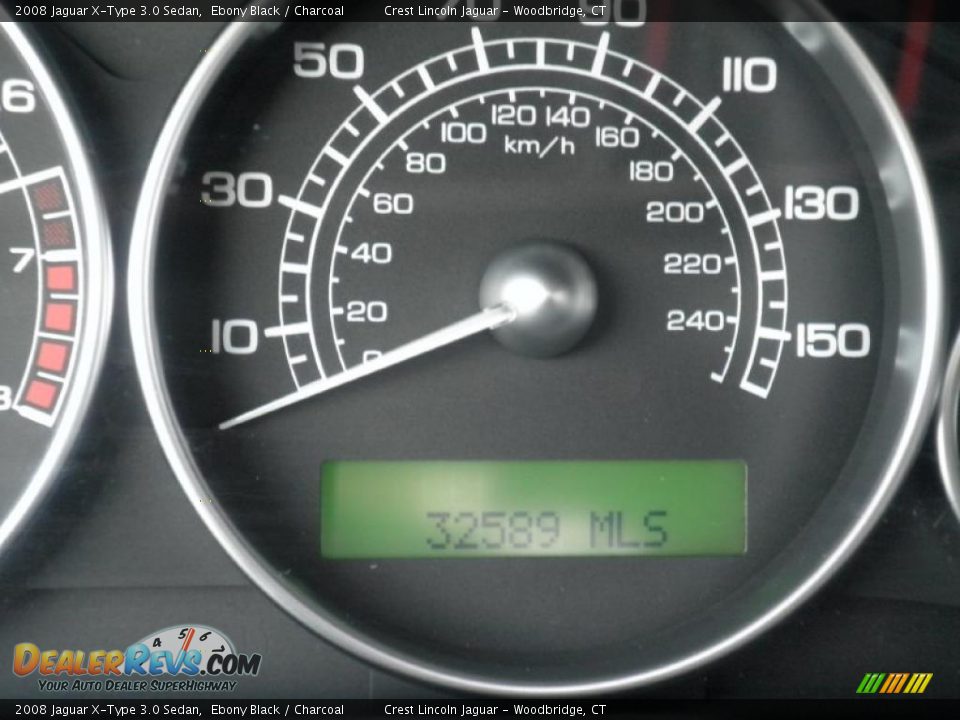 2008 Jaguar X-Type 3.0 Sedan Ebony Black / Charcoal Photo #14