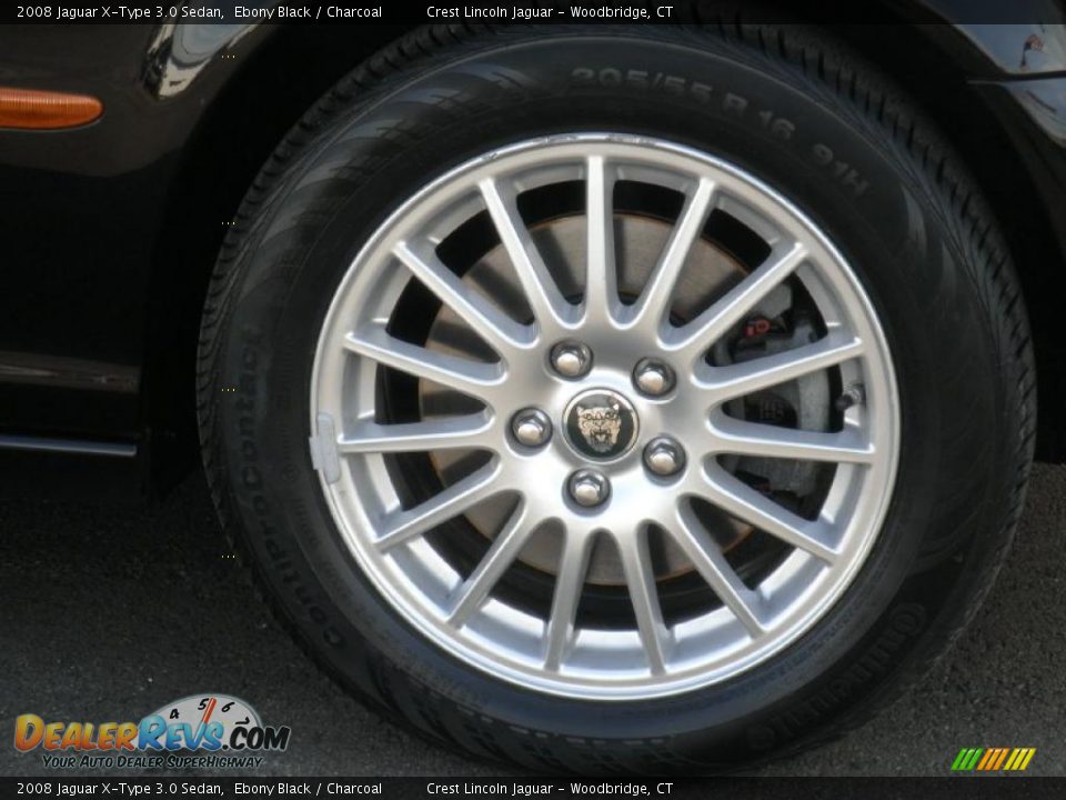 2008 Jaguar X-Type 3.0 Sedan Ebony Black / Charcoal Photo #15