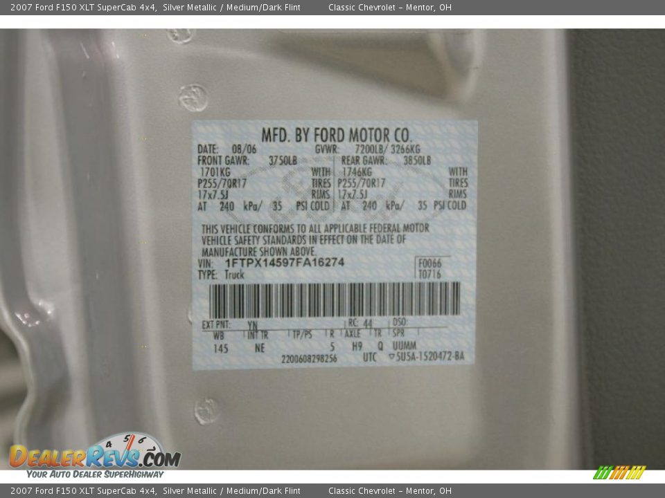 2007 Ford F150 XLT SuperCab 4x4 Silver Metallic / Medium/Dark Flint Photo #22