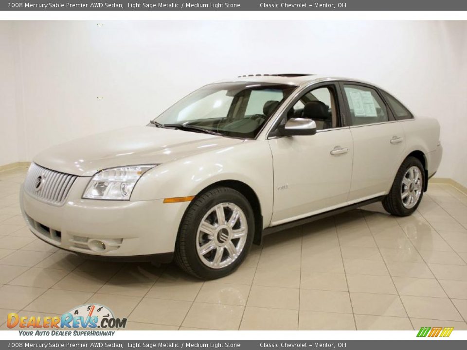 2008 Mercury Sable Premier AWD Sedan Light Sage Metallic / Medium Light Stone Photo #3