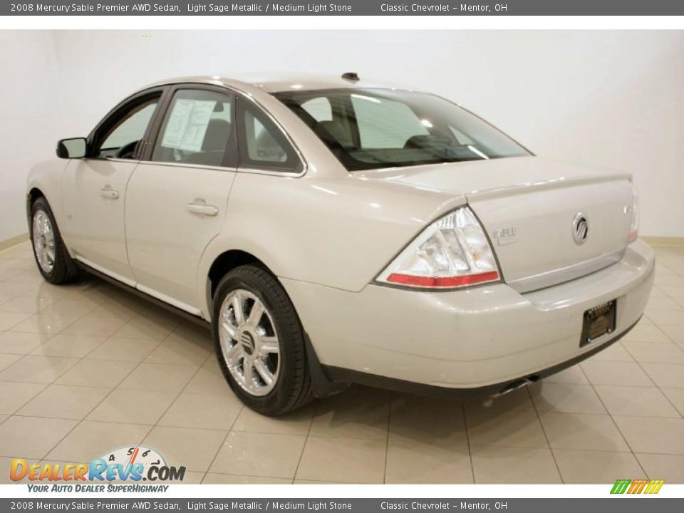 2008 Mercury Sable Premier AWD Sedan Light Sage Metallic / Medium Light Stone Photo #5