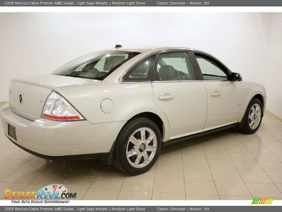 2008 Mercury Sable Premier AWD Sedan Light Sage Metallic / Medium Light Stone Photo #7