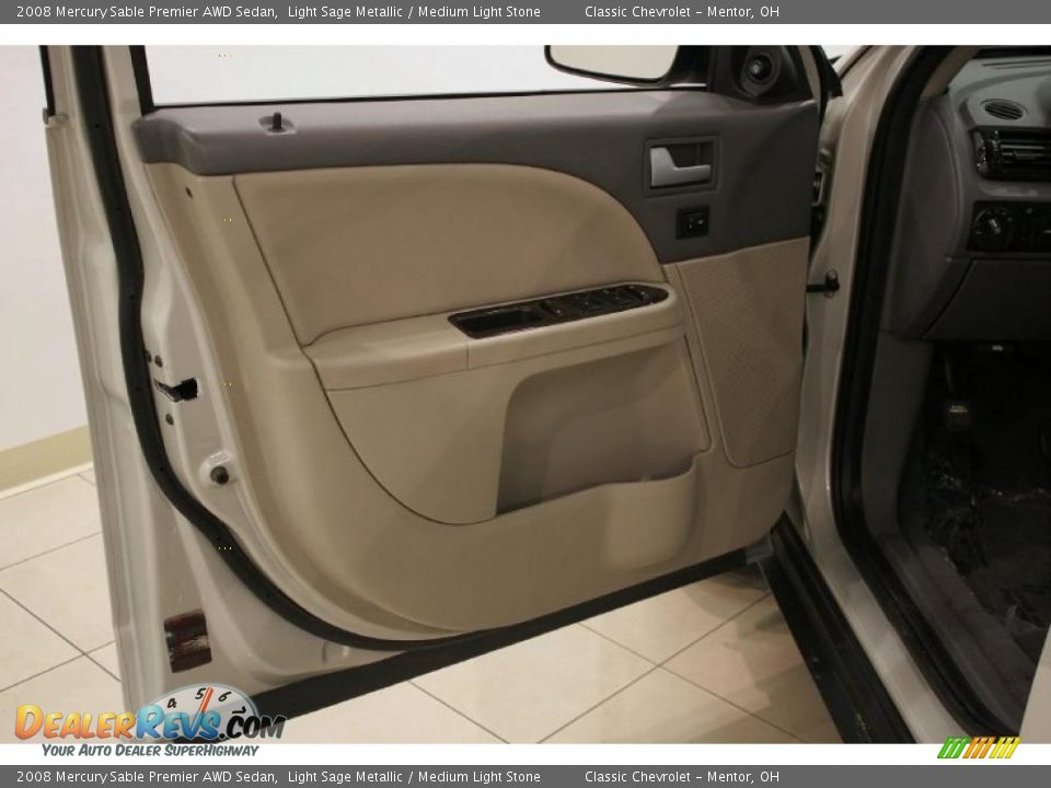 2008 Mercury Sable Premier AWD Sedan Light Sage Metallic / Medium Light Stone Photo #9