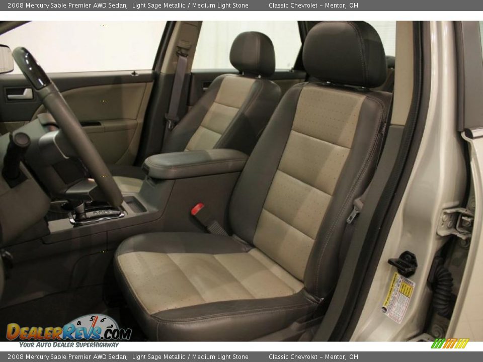 2008 Mercury Sable Premier AWD Sedan Light Sage Metallic / Medium Light Stone Photo #12
