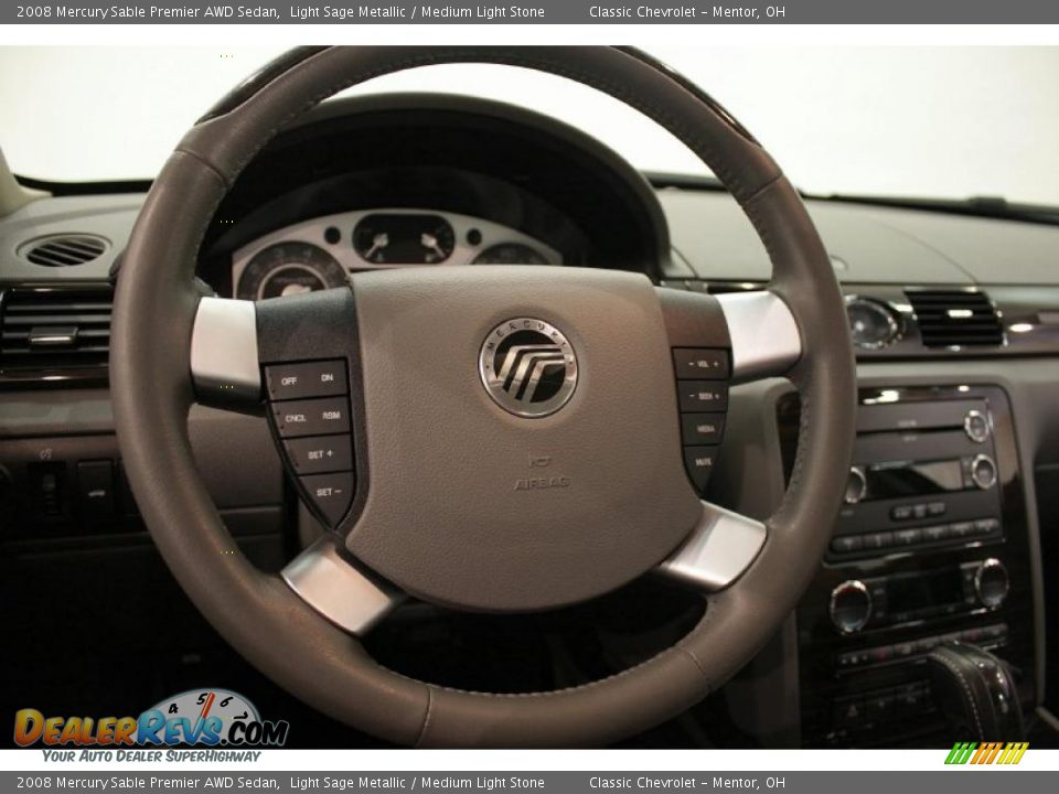 2008 Mercury Sable Premier AWD Sedan Light Sage Metallic / Medium Light Stone Photo #14
