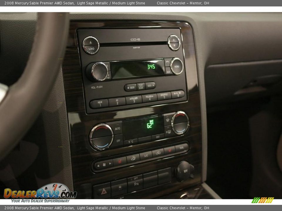 2008 Mercury Sable Premier AWD Sedan Light Sage Metallic / Medium Light Stone Photo #16