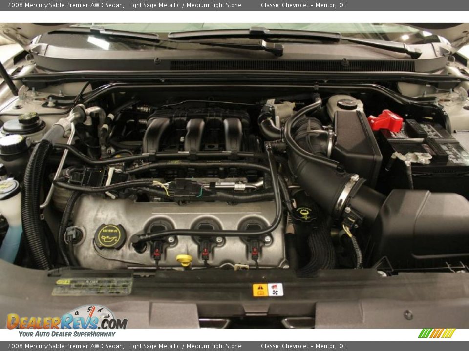 2008 Mercury Sable Premier AWD Sedan Light Sage Metallic / Medium Light Stone Photo #24