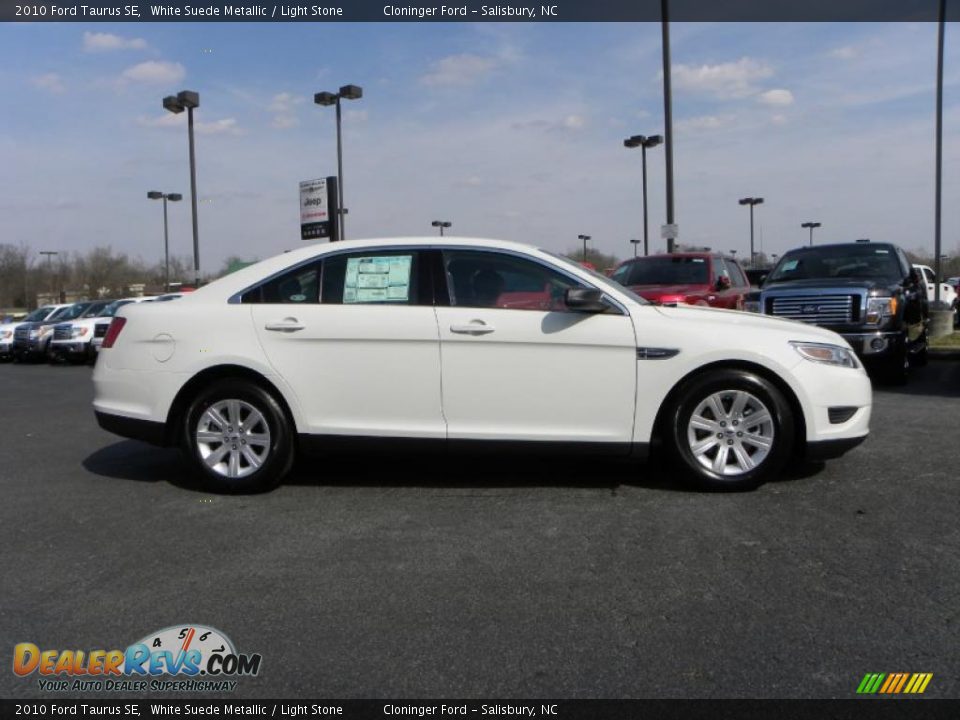 2010 Ford Taurus SE White Suede Metallic / Light Stone Photo #2