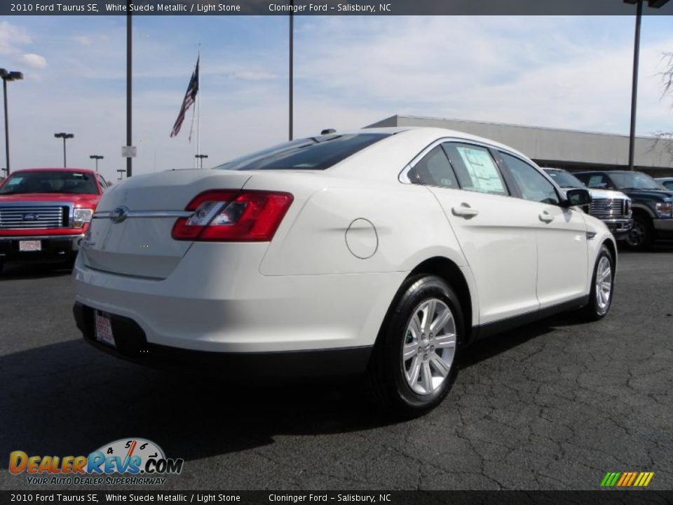 2010 Ford Taurus SE White Suede Metallic / Light Stone Photo #3