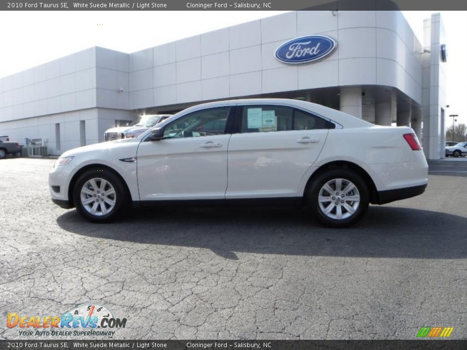 2010 Ford Taurus SE White Suede Metallic / Light Stone Photo #5