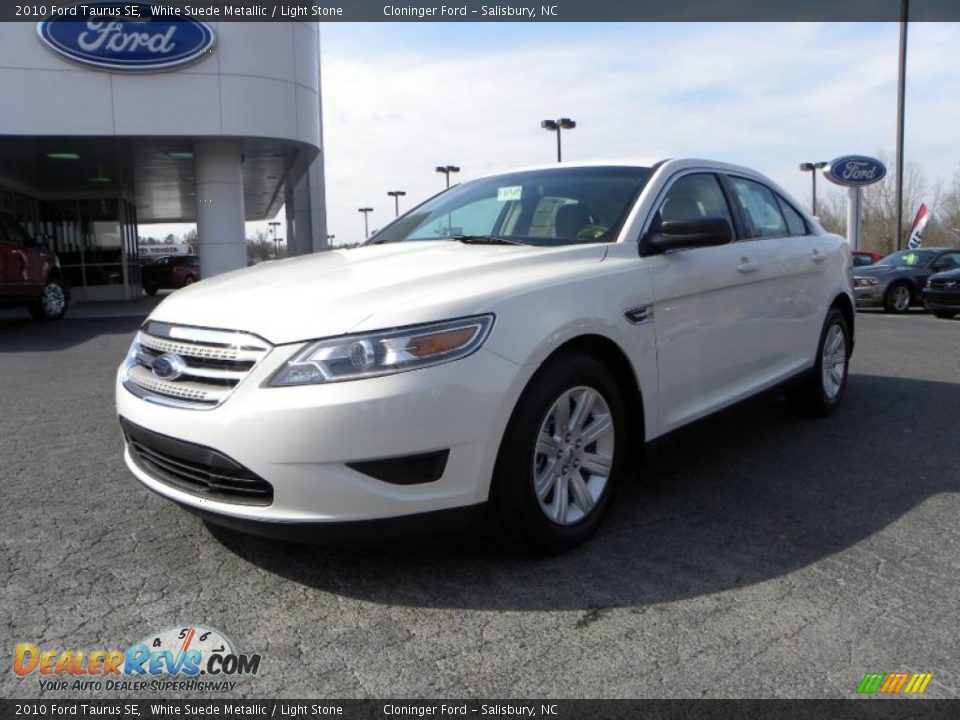 2010 Ford Taurus SE White Suede Metallic / Light Stone Photo #6