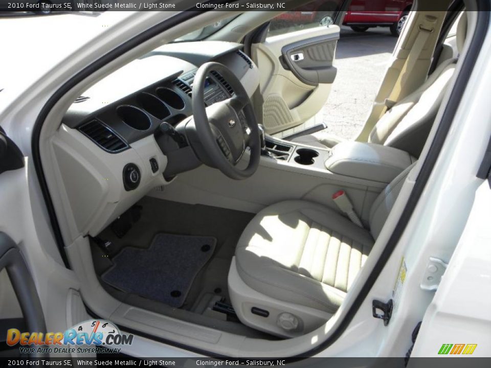 2010 Ford Taurus SE White Suede Metallic / Light Stone Photo #8