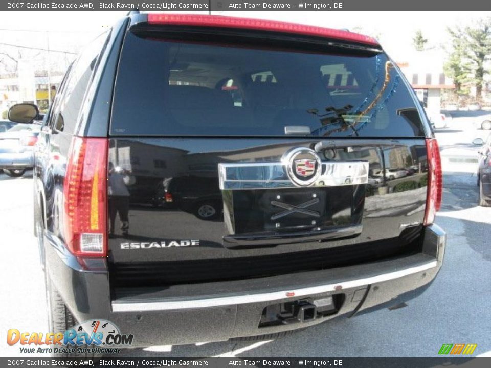 2007 Cadillac Escalade AWD Black Raven / Cocoa/Light Cashmere Photo #8