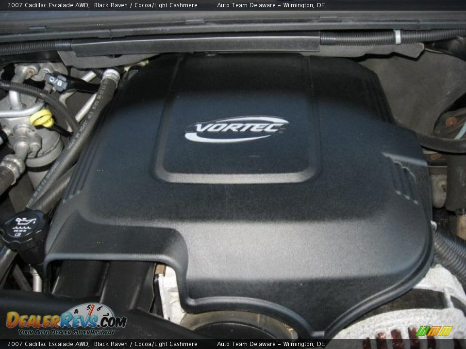 2007 Cadillac Escalade AWD Black Raven / Cocoa/Light Cashmere Photo #10