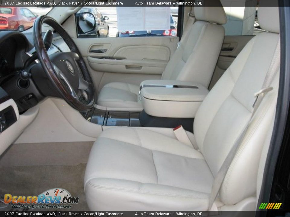 2007 Cadillac Escalade AWD Black Raven / Cocoa/Light Cashmere Photo #12