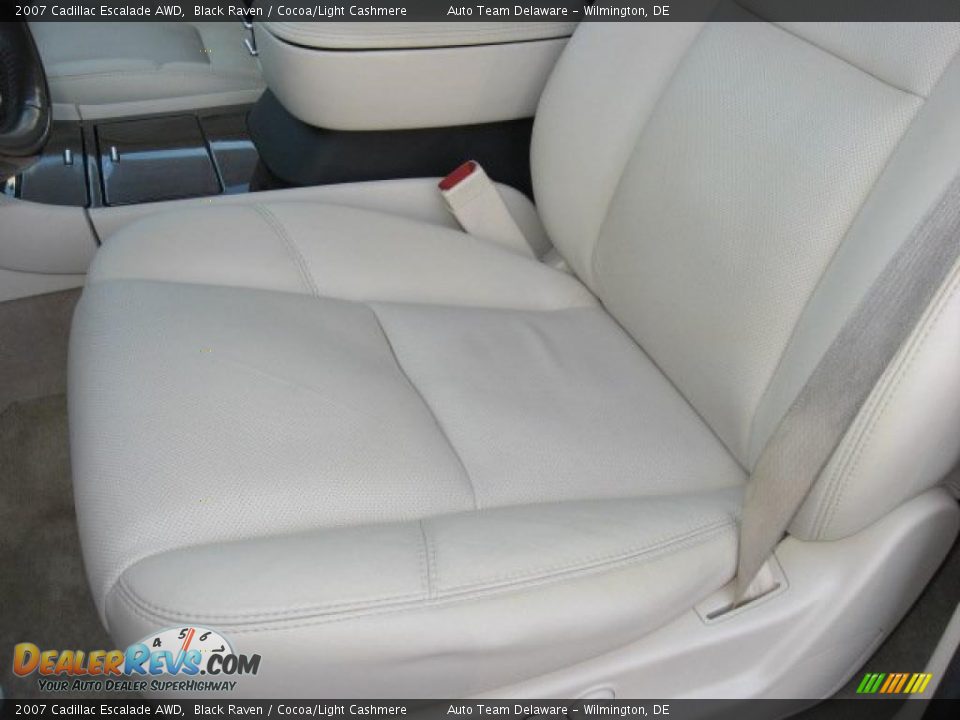 2007 Cadillac Escalade AWD Black Raven / Cocoa/Light Cashmere Photo #13