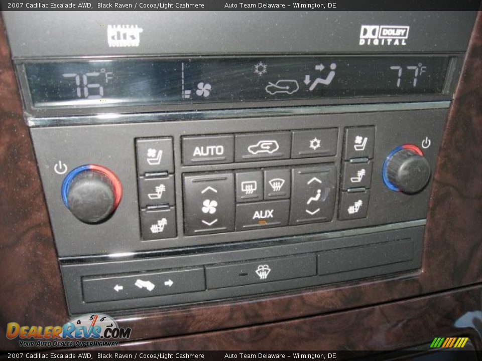 2007 Cadillac Escalade AWD Black Raven / Cocoa/Light Cashmere Photo #16