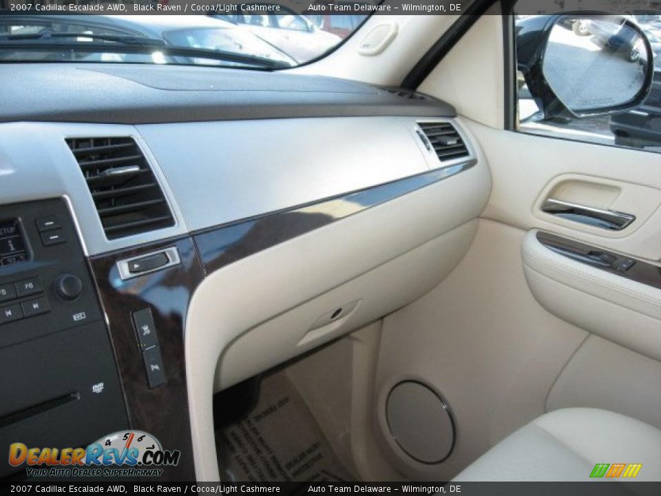 2007 Cadillac Escalade AWD Black Raven / Cocoa/Light Cashmere Photo #19