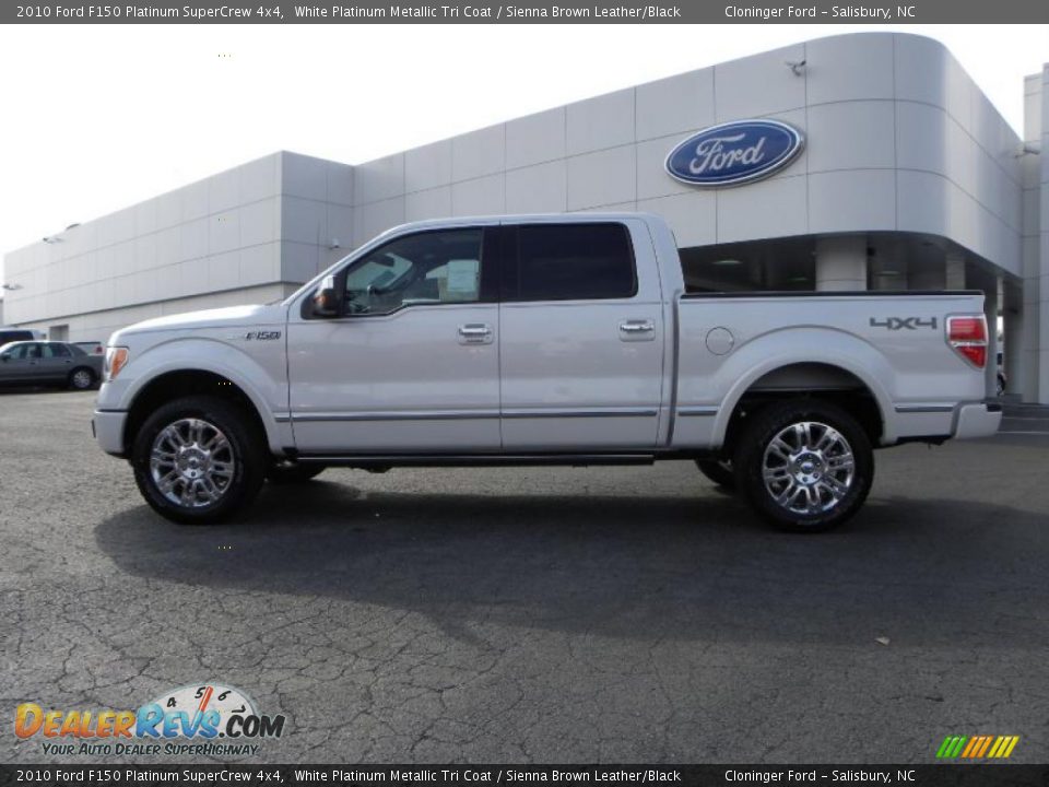 2010 Ford F150 Platinum SuperCrew 4x4 White Platinum Metallic Tri Coat / Sienna Brown Leather/Black Photo #5
